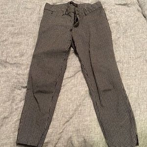 Banana Republic Factory Black and White Grid Pants